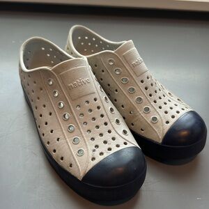 Natives Shoes, kids size j1, Navy Blue/Light Gray